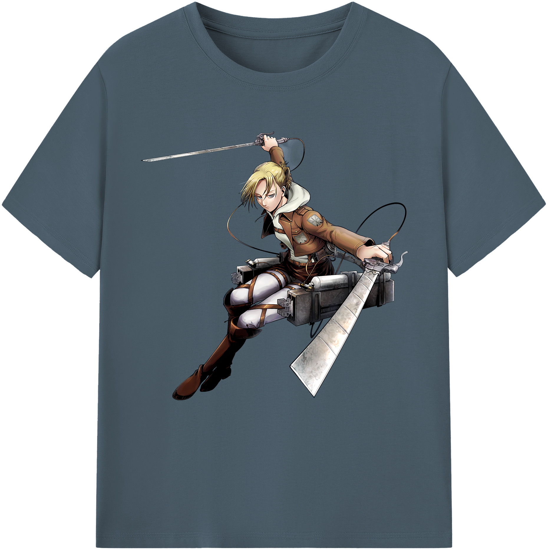 （画像用） 進撃の巨人 アニ・レオンハート Attack on Titan Annie Leonhart 綿100％半袖Tシャツ（フロントプリント）
